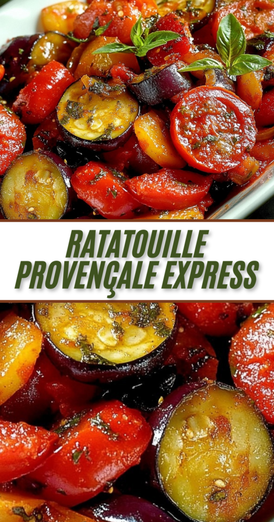 Assiette de ratatouille provençale avec aubergines, poivrons et tomates